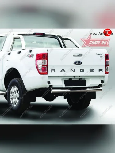 Защита заднего бампера с проступью Souz-96 (d76) Ford Ranger DoubleCab дорестайлинг (2011-2016)