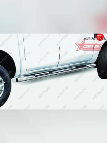 Защита порогов с проступью Souz-96 (d76) Ford Ranger DoubleCab дорестайлинг (2011-2016)