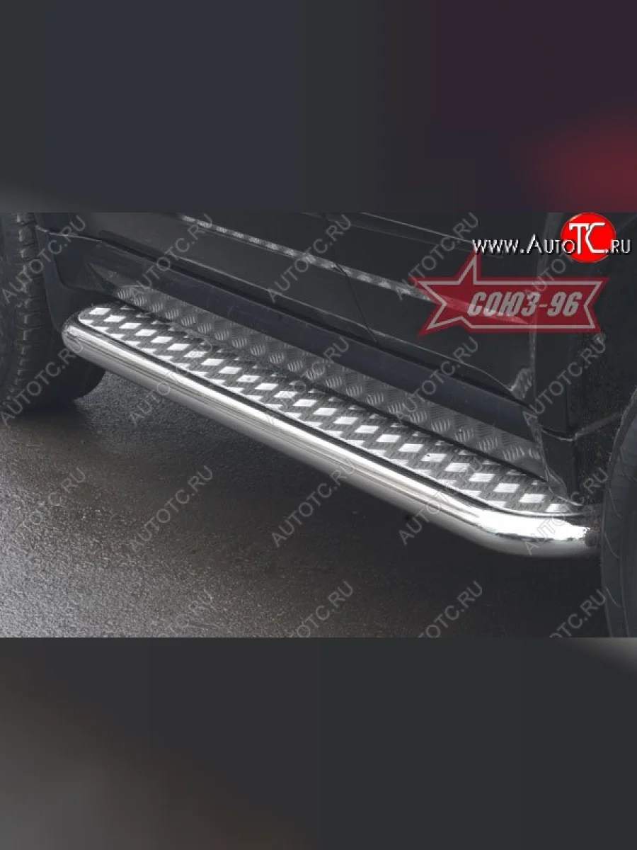 Защита порогов с листом Souz-96 (d60). Great Wall Hover  дорестайлинг (2006-2010)  в Перми Пермском крае