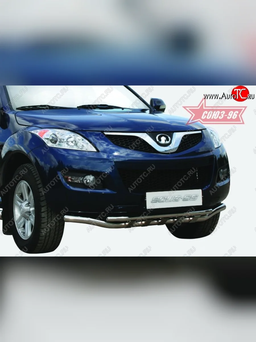 Защита переднего бампера двойная с профилем Souz-96 (d60/42). Great Wall Hover H5 (2010-2017)  в Керчи Республика Крым