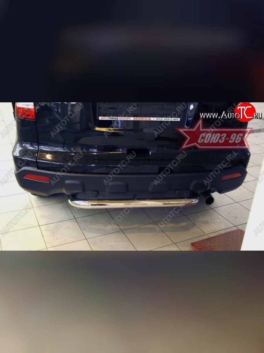 Защита заднего бампера Souz-96 (d60) Honda CR-V RE1,RE2,RE3,RE4,RE5,RE7 дорестайлинг (2007-2010)  с доставкой в г. Керчь