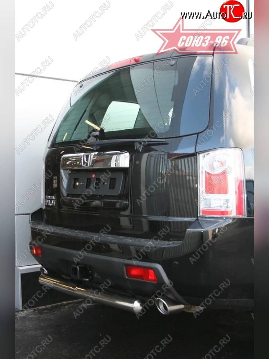 Защита заднего бампера Souz-96 (d76) Honda Pilot YF4 рестайлинг (2011-2015)  в Перми Пермском крае