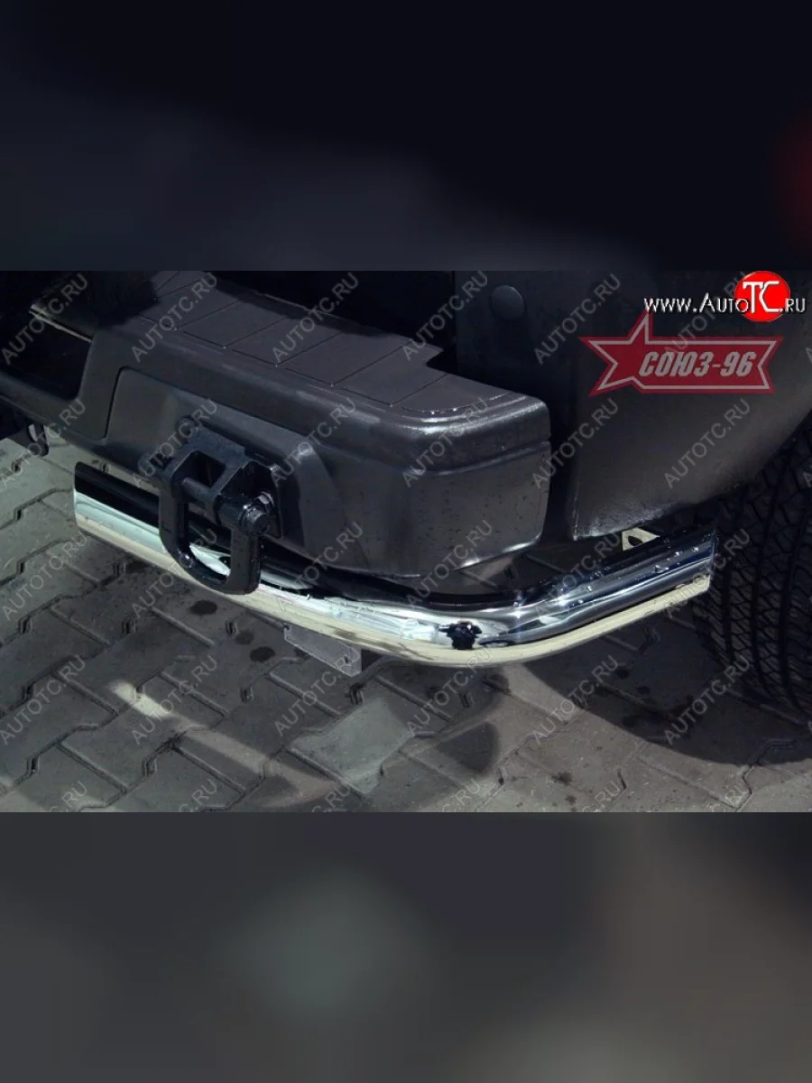 Защита заднего бампера из боковых уголков Souz-96 (d76) HUMMER H3 (2005-2010)  с доставкой в г. Керчь