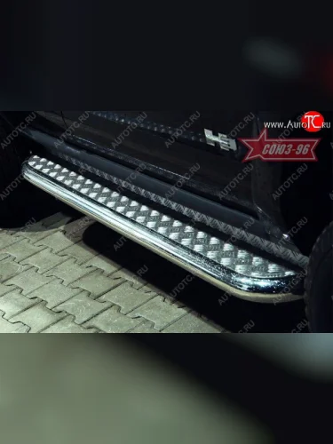 Защита порогов с листом Souz-96 (d76). HUMMER H3 (2005-2010)