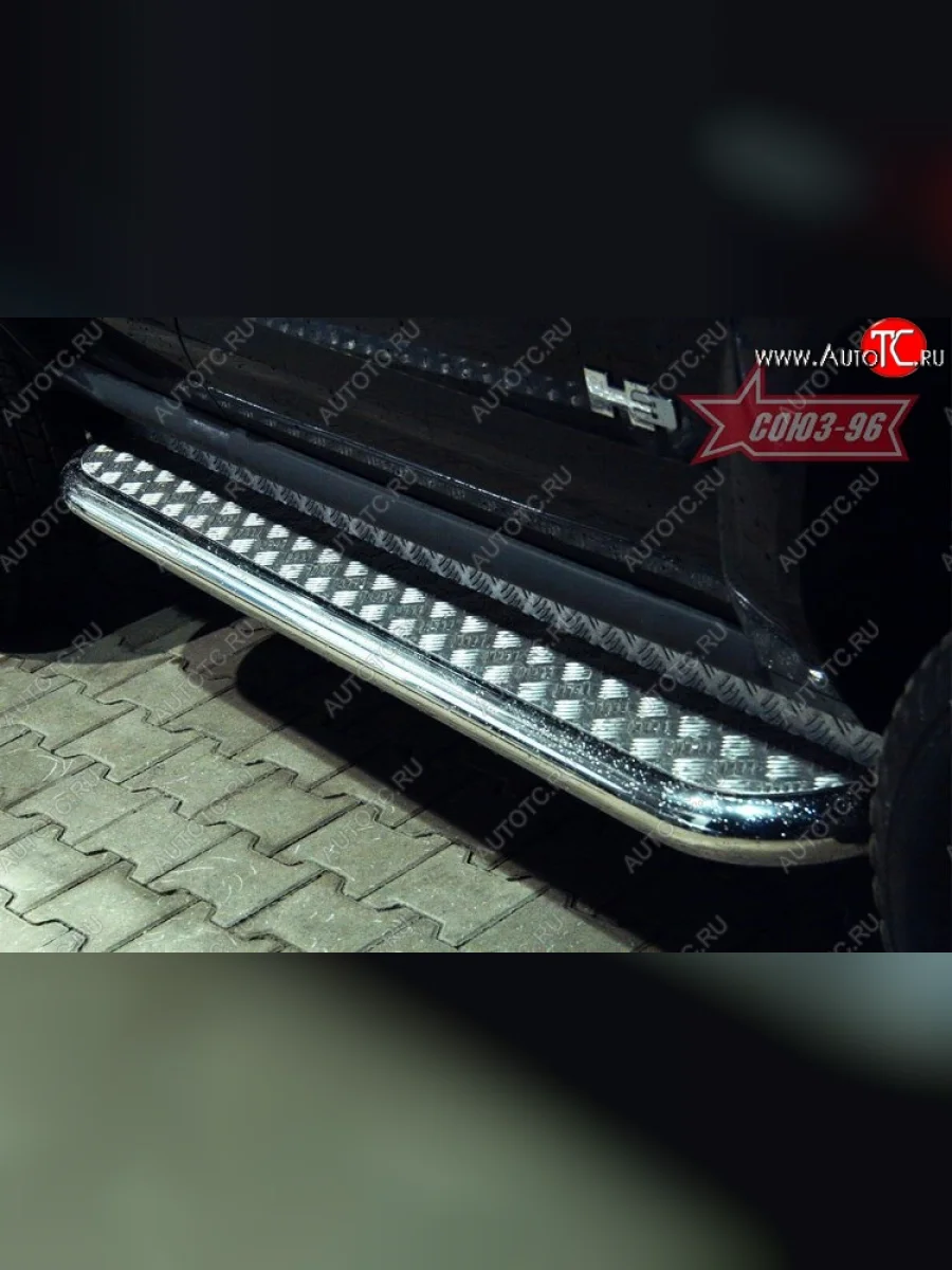 Защита порогов с листом Souz-96 (d76). HUMMER H3 (2005-2010)  в Самаре Самарской области