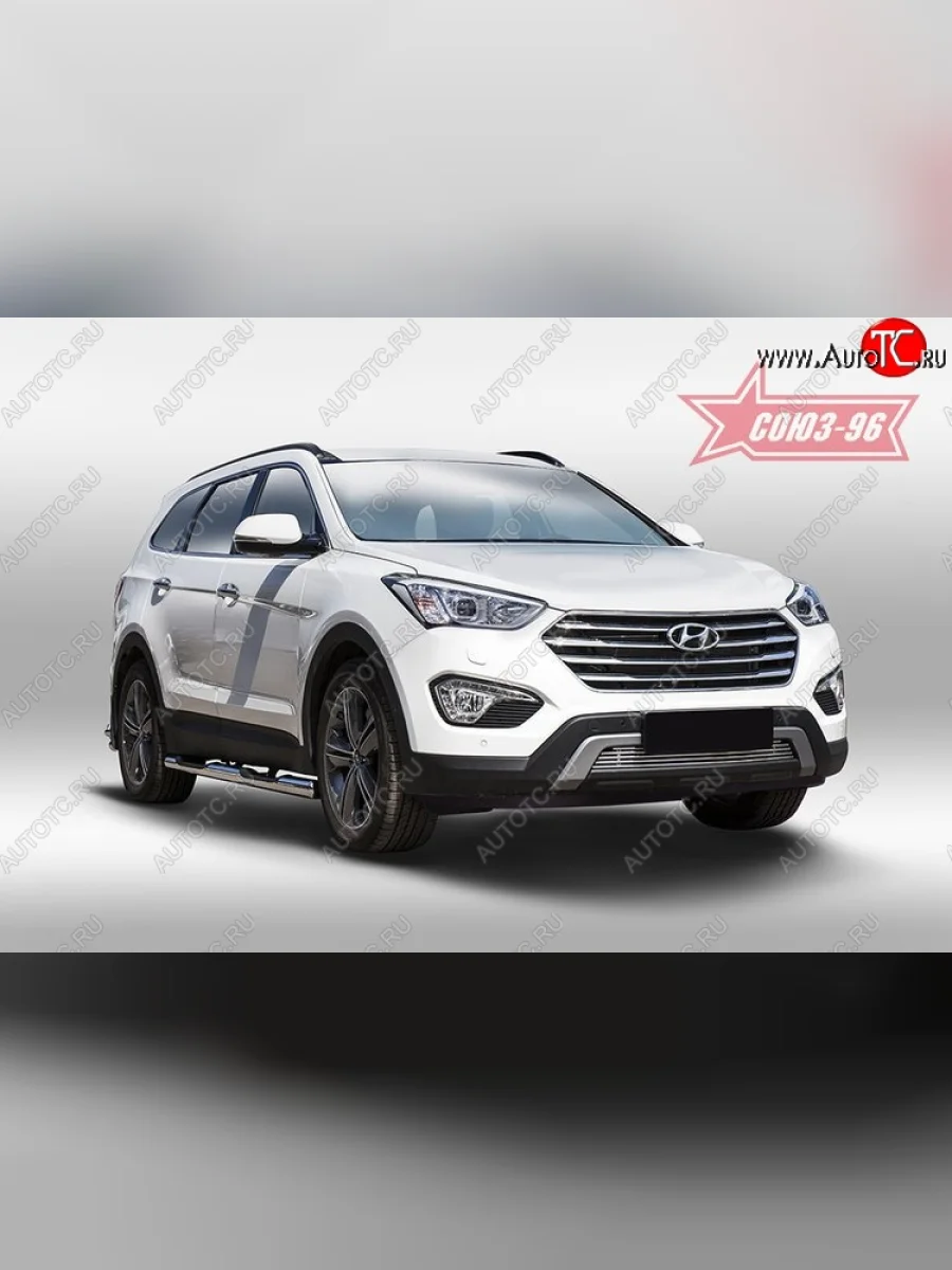 Декоративный элемент воздухозаборника Souz-96 (d10)  Hyundai Grand Santa Fe (2013-2016) 1 DM  в Перми Пермском крае