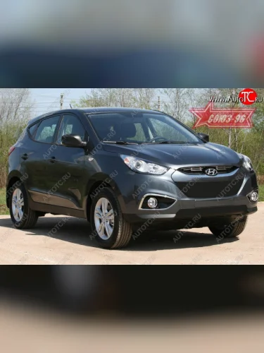 Декоративный элемент решетки радиатора Souz-96 (d10) Hyundai IX35  LM (2009-2018) дорестайлинг, рестайлинг