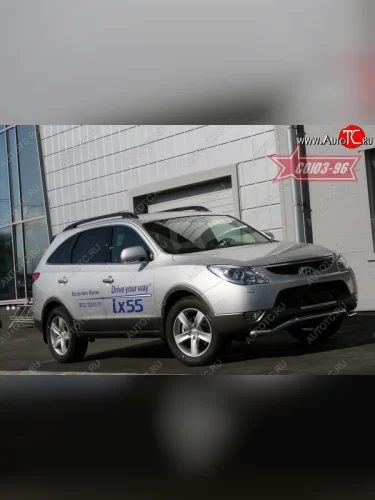 Защита переднего бампера одинарная Souz-96 (d60) Hyundai IX55  EN (2006-2013)
