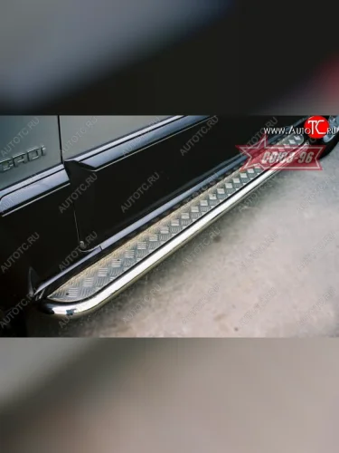 Защита порогов с листом Souz-96 (d60). Hyundai Terracan  HP (2001-2007) дорестайлинг, рестайлинг