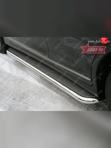 Защита порогов с листом Souz-96 (d60). INFINITI EX35 J50 (2007-2013)