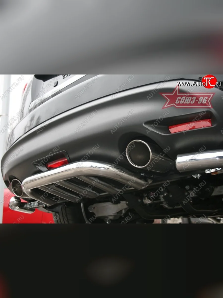 Защита заднего бампера Souz-96 (d60) INFINITI FX35 S51 дорестайлинг (2008-2011)  в Керчи Республика Крым