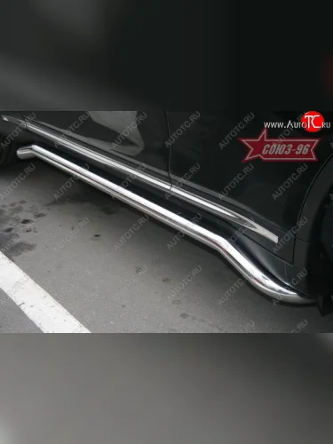 Защита штатных порогов Souz-96 (d60) INFINITI FX35 S51 дорестайлинг (2008-2011)