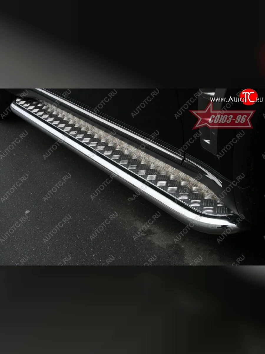 Защита порогов с листом Souz-96 (d60). INFINITI FX35 S51 дорестайлинг (2008-2011)  в Керчи Республика Крым