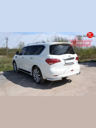 Защита заднего бампера Souz-96 (d60) INFINITI QX56  Z62 (2010-2013)