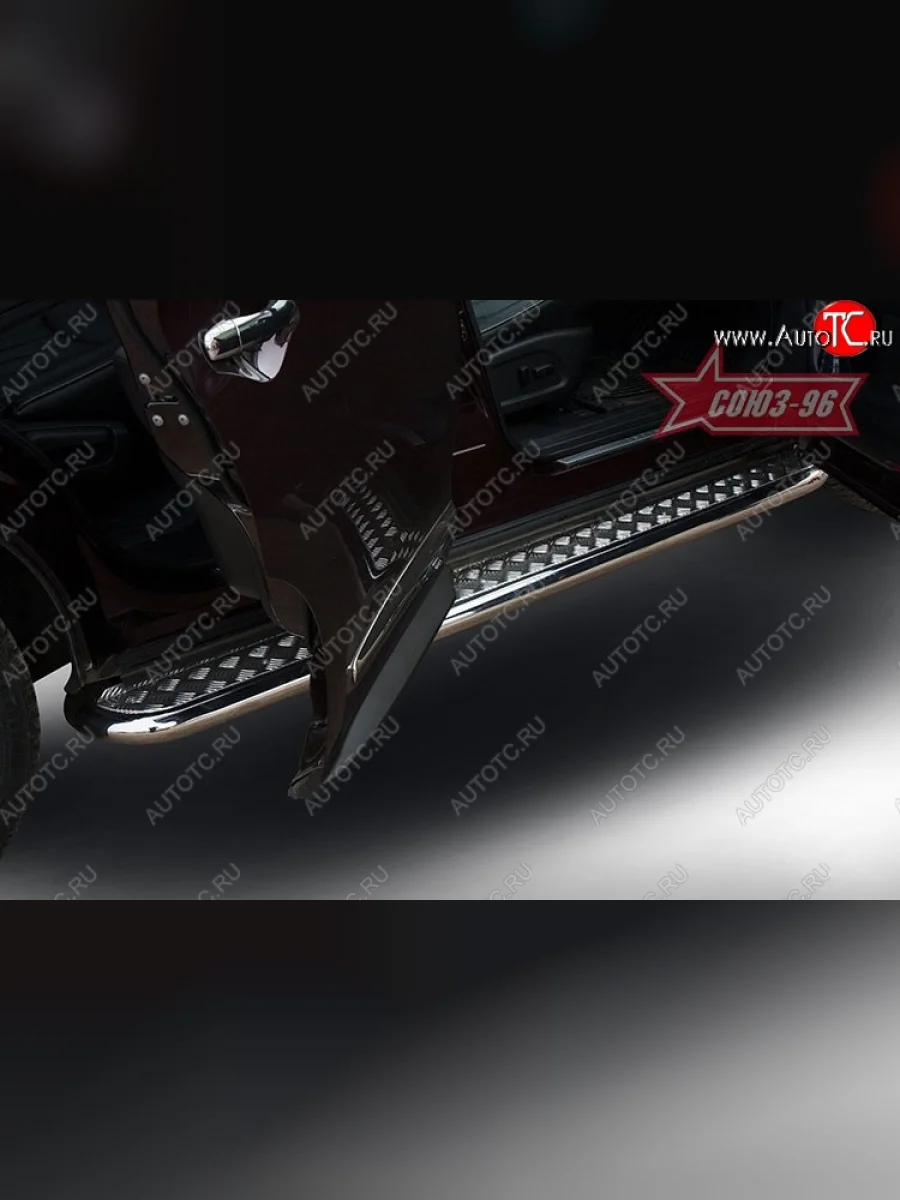 Защита порогов Souz-96 (с листом) INFINITI JX35 (2012-2014)  в Самаре Самарской области