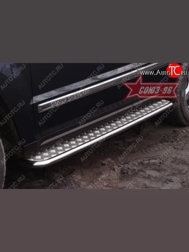 Защита переднего бампера одинарная Souz-96 (d60). Jeep Grand Cherokee  WK (2004-2010)