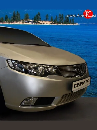 Декоративная вставка решетки радиатора Novline KIA Cerato  2 TD (2008-2013) седан