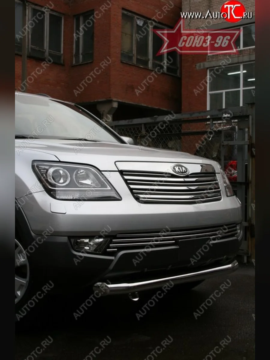 Защита переднего бампера одинарная Souz-96 (d76) KIA Mohave HM дорестайлинг (2008-2017)  в Самаре Самарской области