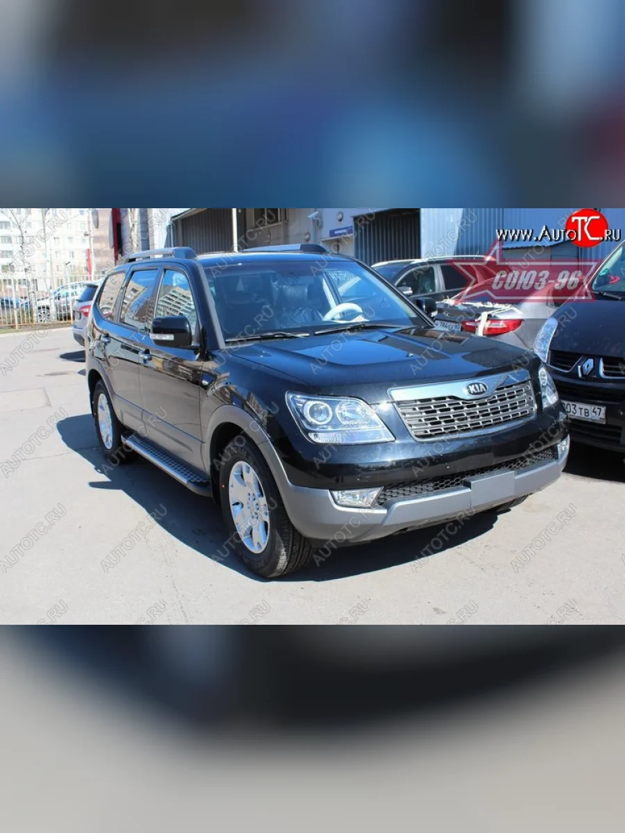 Пороги из алюминиевого профиля Souz-96 KIA Mohave HM дорестайлинг (2008-2017)  в Керчи Республика Крым