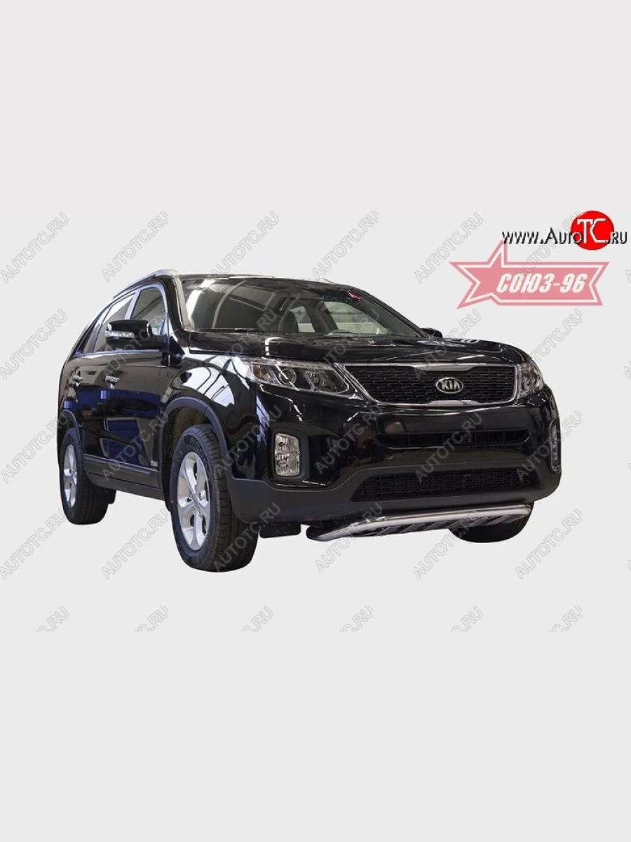 Защита переднего бампера одинарная с профилем Souz-96 (d60) KIA Sorento XM рестайлинг (2012-2015)  в Керчи Республика Крым