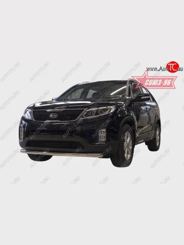 Защита переднего бампера одинарная Souz-96 (d60) KIA Sorento XM рестайлинг (2012-2015)
