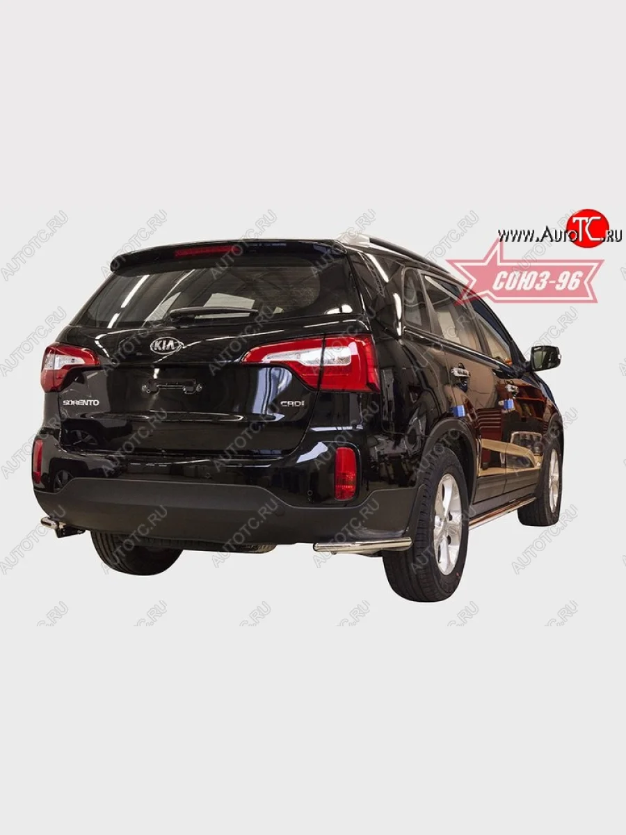 Защита заднего бампера из боковых уголков Souz-96 (d42) KIA Sorento XM рестайлинг (2012-2015)  в Керчи Республика Крым