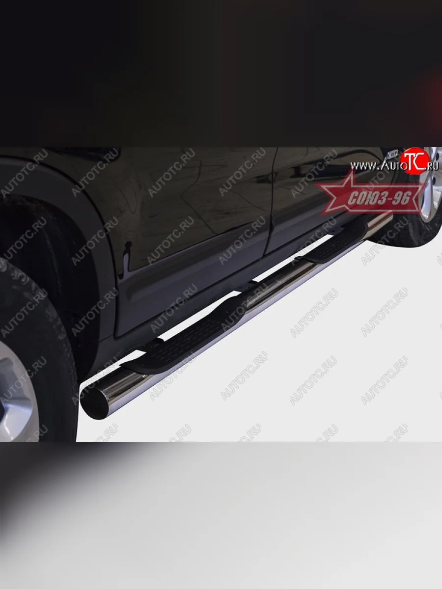 Защита порогов с проступью Souz-96 (d76)  KIA Sorento (2012-2015) XM  в Самаре Самарской области