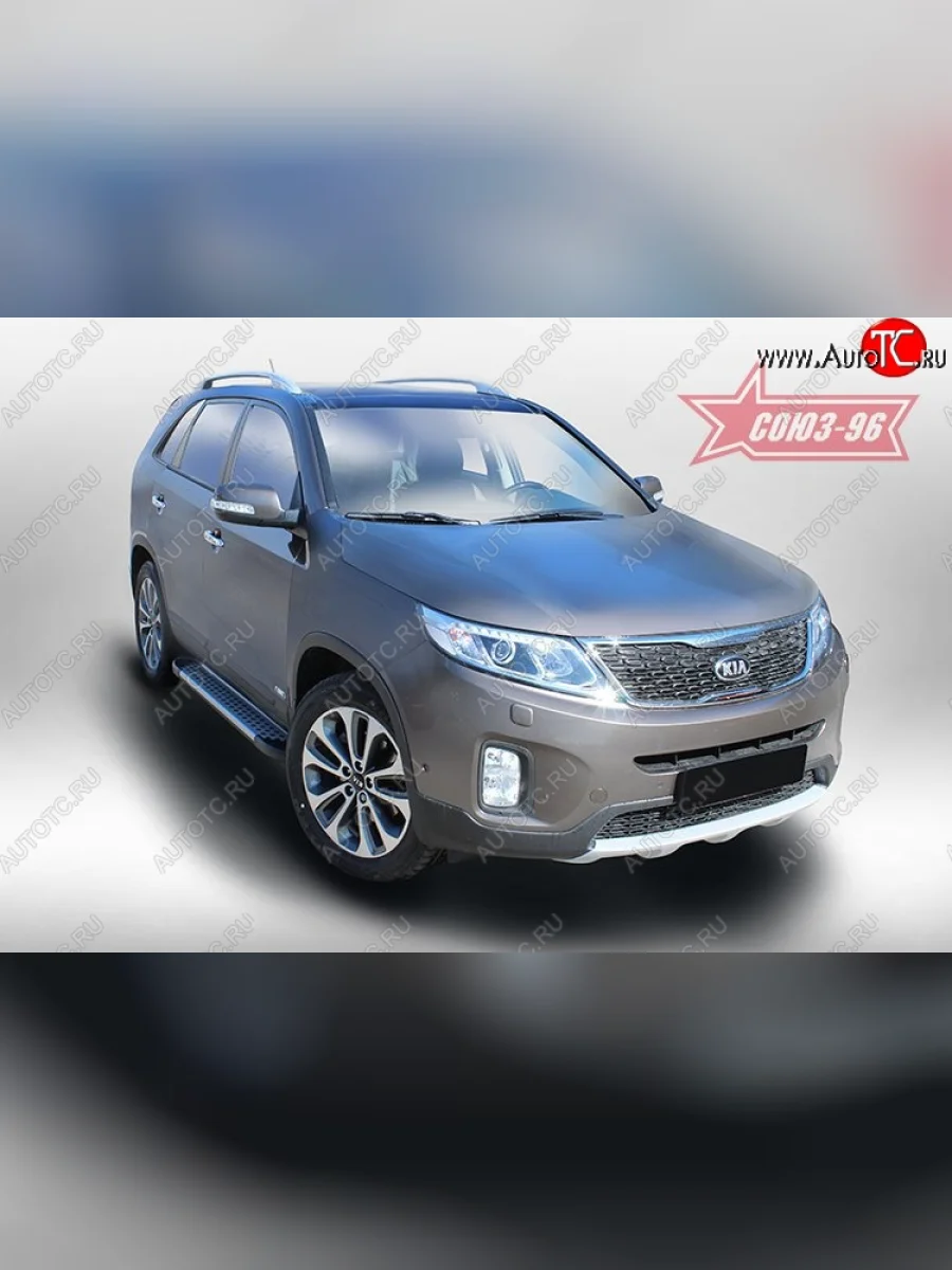 Пороги алюминиевый профиль,Kia Sorento 2013- KIA Sorento XM рестайлинг (2012-2015)  в Воронеже Воронежской области