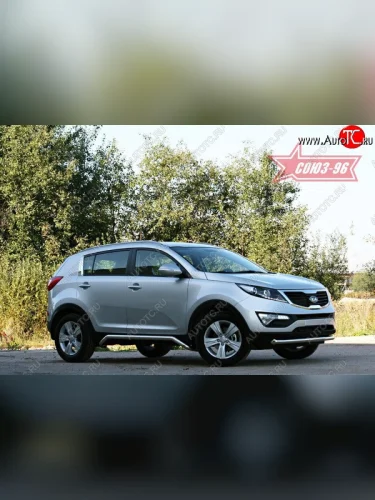 Защита переднего бампера одинарная Souz-96 (d60) KIA Sportage  3 SL (2010-2014) дорестайлинг