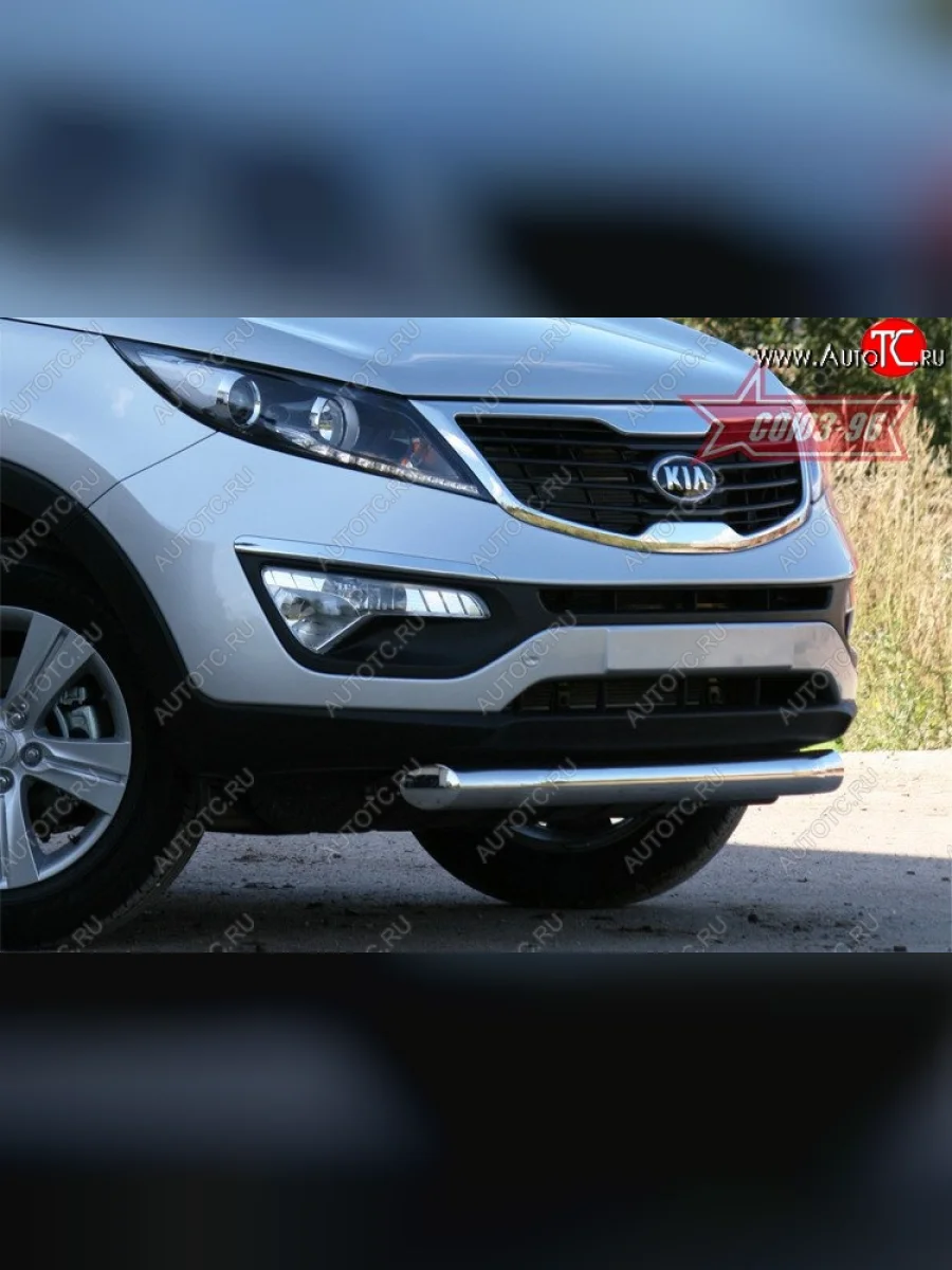 Защита переднего бампера одинарная Souz-96 (d76) KIA Sportage 3 SL дорестайлинг (2010-2014)  в Керчи Республика Крым