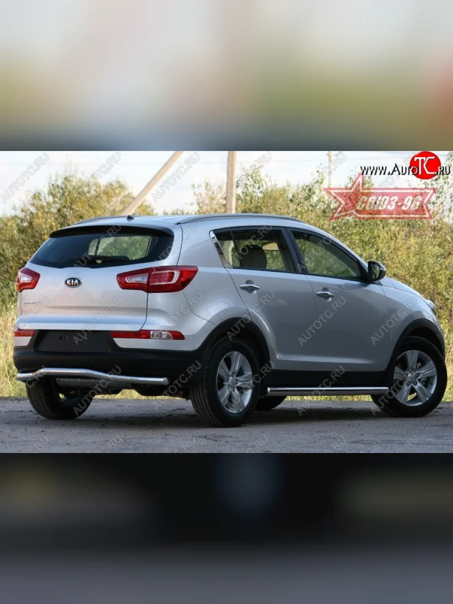 Защита заднего бампера Souz-96 (d60)  KIA Sportage (2010-2016) 3 SL  в Керчи Республика Крым