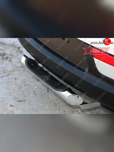 Защита заднего бампера с проступью Souz-96 (d76) KIA Sportage  3 SL (2010-2016) дорестайлинг, рестайлинг