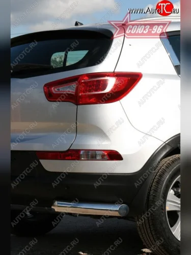 Защита заднего бампера из боковых уголков Souz-96 (d76) KIA Sportage  3 SL (2010-2016) дорестайлинг, рестайлинг
