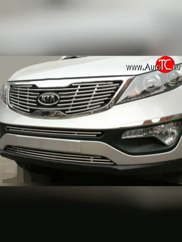 Декоративная вставка решетки радиатора Souz-96 KIA Sportage  3 SL (2010-2016) дорестайлинг, рестайлинг