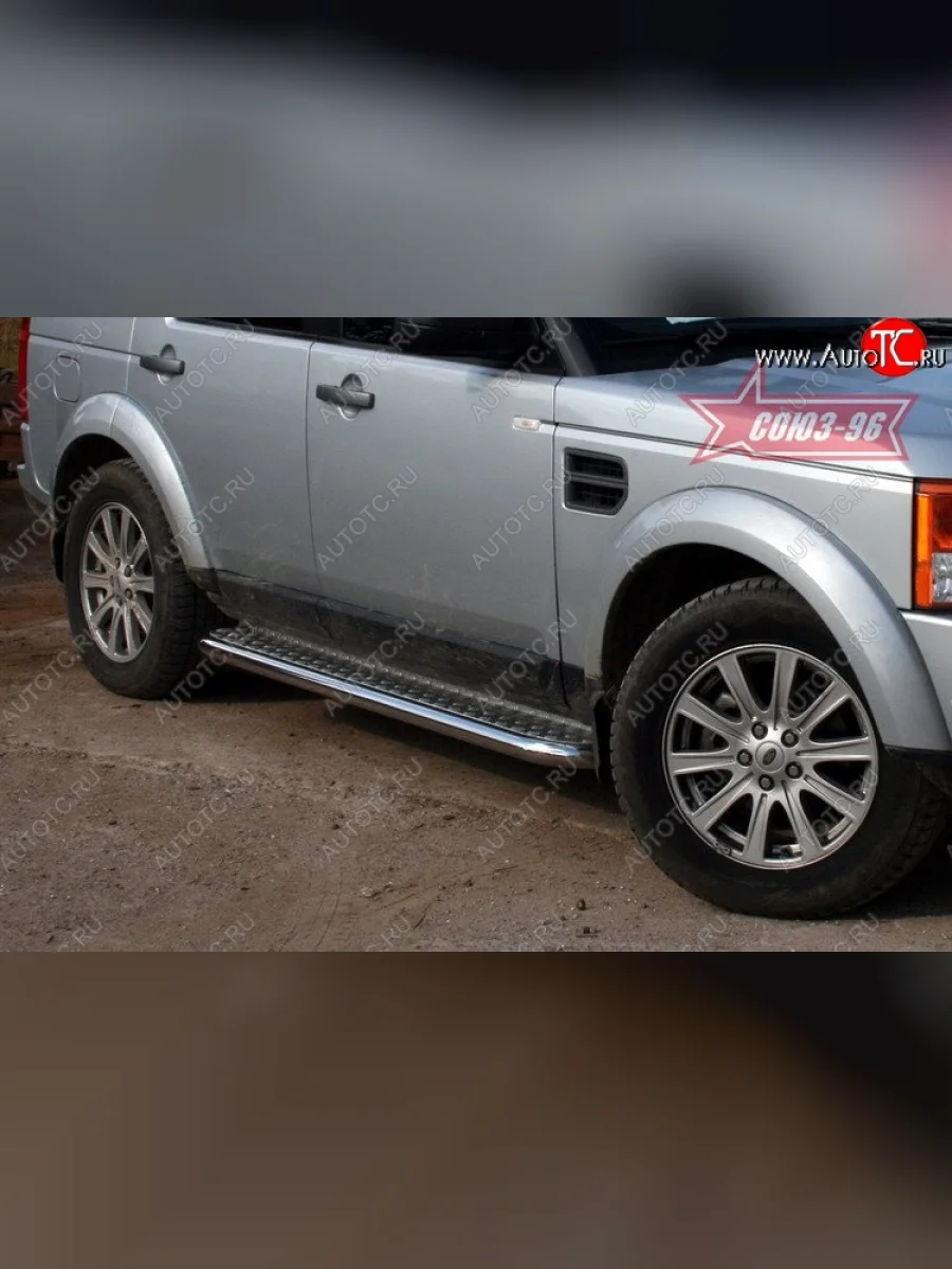 Защита порогов с листом Souz-96 (d60).  Land Rover Discovery (2004-2009) 3 L319  в Самаре Самарской области