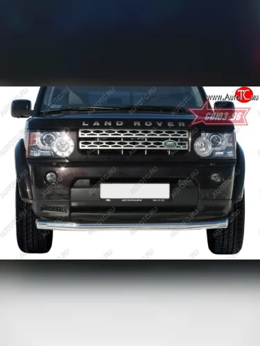 Защита переднего бампера одинарная Souz-96 (d76) Land Rover Discovery  4 L319 (2009-2016)