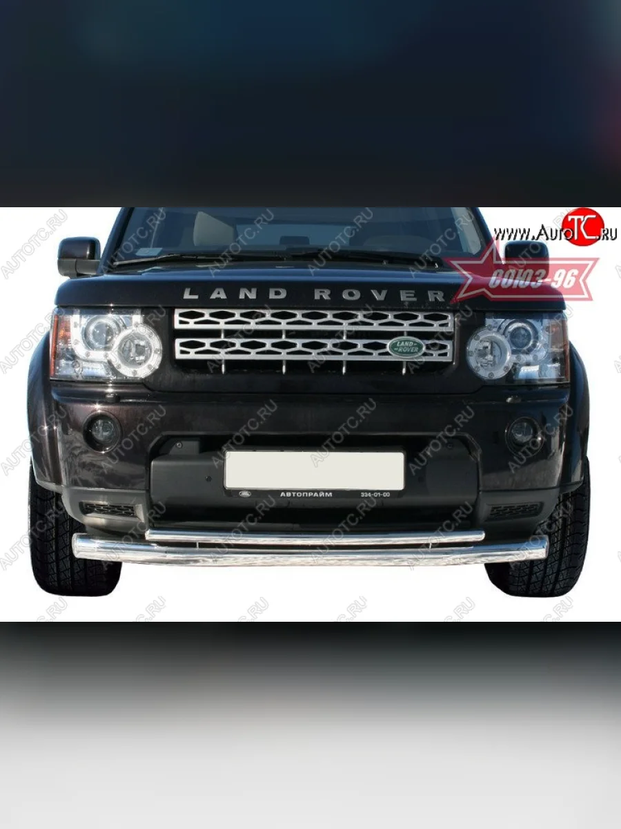 Защита переднего бампера двойная Souz-96 (d76/42) Land Rover Discovery 4 L319 (2009-2016)  в Керчи Республика Крым