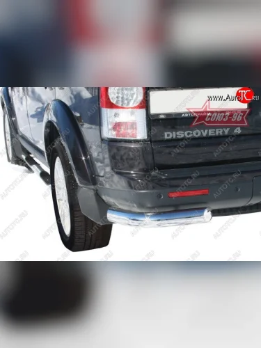 Защита заднего бампера из боковых уголков Souz-96 (d76) Land Rover Discovery  4 L319 (2009-2016)
