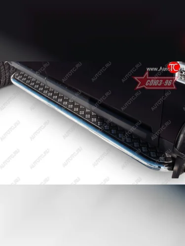 Защита порогов с листом Souz-96 (d60). Land Rover Discovery  4 L319 (2009-2016)