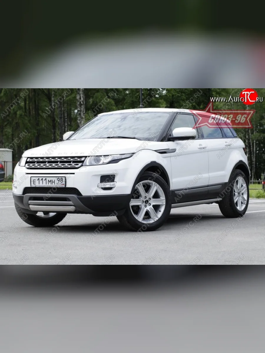 Защита переднего бампера одинарная из овальной трубы Souz-96 (d75x42)  Land Rover Range Rover Evoque (2011-2015) 1 L538  в Самаре Самарской области