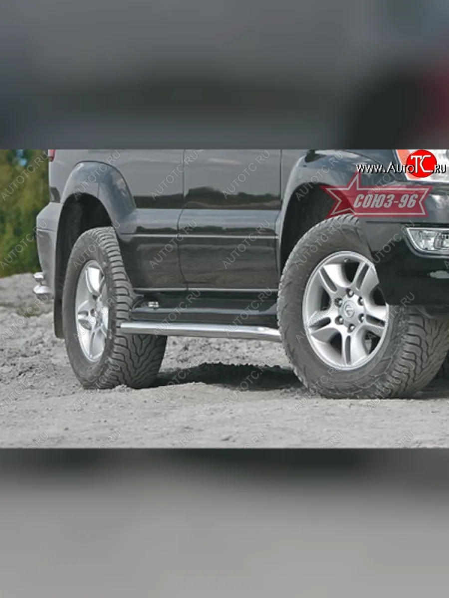Защита штатных порогов Souz-96 (d60)  Lexus GX470 (2002-2007) J120  в Перми Пермском крае