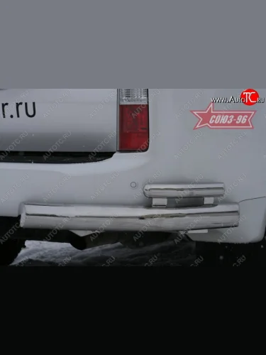 Защита заднего бампера из двойных боковых уголков Souz-96 (d76/42) Lexus GX460  J150 (2009-2013) дорестайлинг