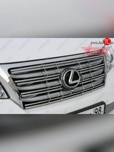 Декоративный элемент решетки радиатора Souz-96 (d10) Lexus GX460  J150 (2009-2013) дорестайлинг