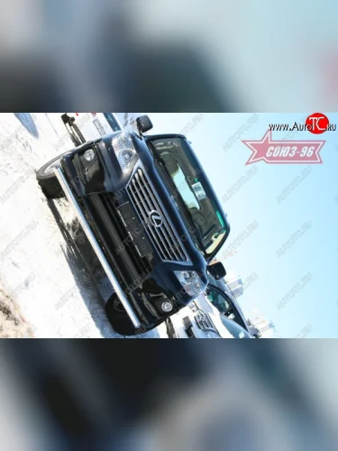 Защита переднего бампера из одинарной трубы (d76) Sport Package Souz-96 Lexus LX570  J200 (2007-2012) дорестайлинг