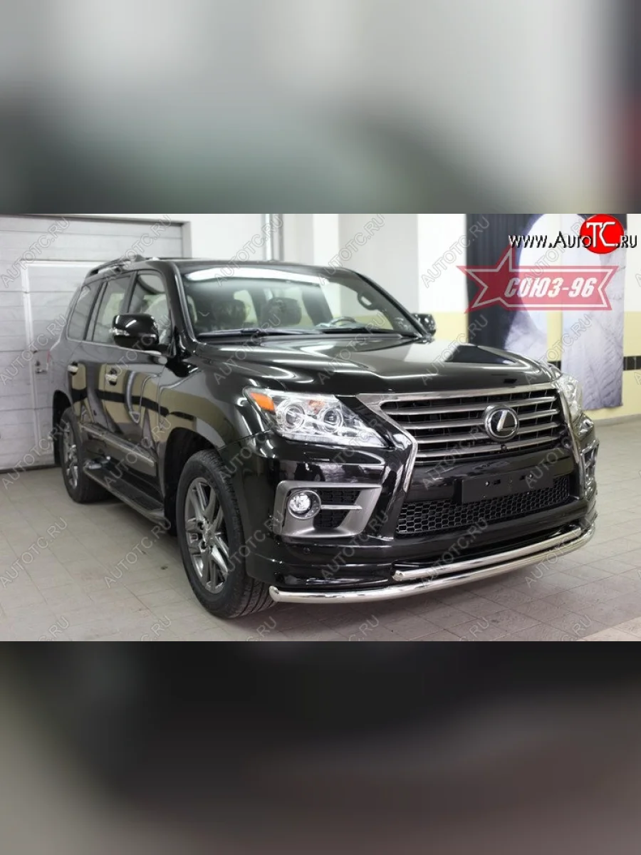 Защита переднего бампера одинарная Sport Souz-96 (d60/42) Lexus LX570 J200 1-ый рестайлинг (2012-2015)  с доставкой в г. Керчь