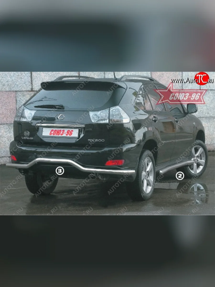 Защита заднего бампера Souz-96 (d60) Lexus RX300 XU30 дорестайлинг (2003-2006)  в Керчи Республика Крым