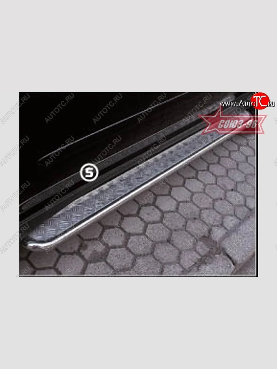 Защита порогов с листом Souz-96 (d42).  Lexus RX400H (2005-2009) XU30  в Самаре Самарской области