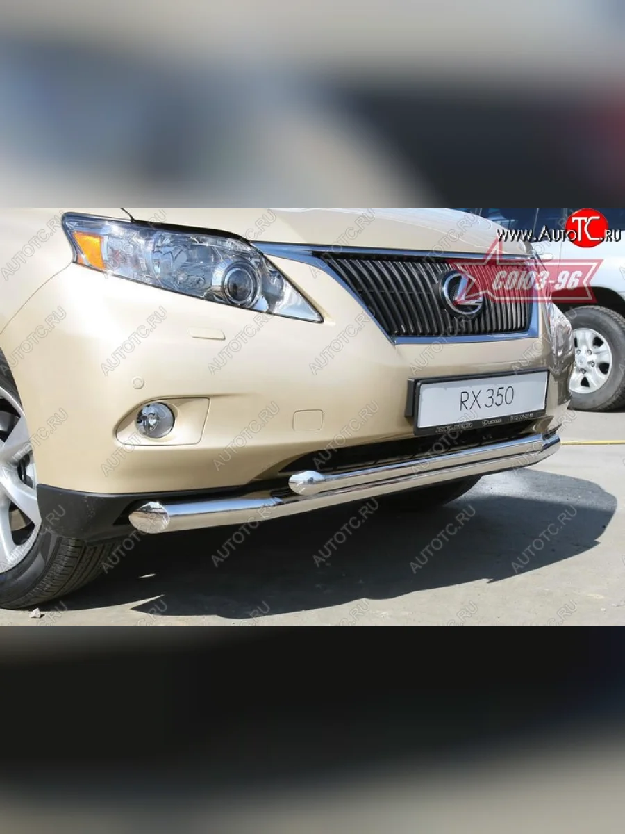 Защита переднего бампера двойная Souz-96 (d76/60) Lexus RX350 AL10 дорестайлинг (2008-2012)  в Керчи Республика Крым