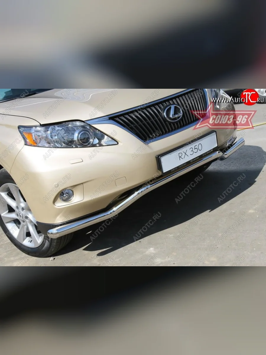 Защита переднего бампера одинарная Souz-96 (d60). Lexus RX350 AL10 дорестайлинг (2008-2012)  в Перми Пермском крае