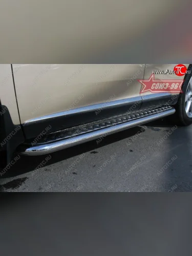 Защита порогов с алюминиевым листом Souz-96 Lexus RX350 AL10 дорестайлинг (2008-2012)